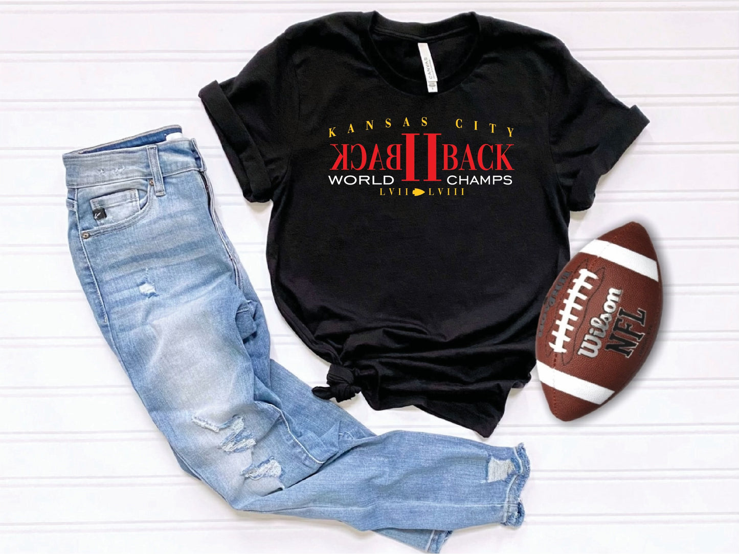 Kansas City Back 2 Back T-Shirt - Black or Red Options