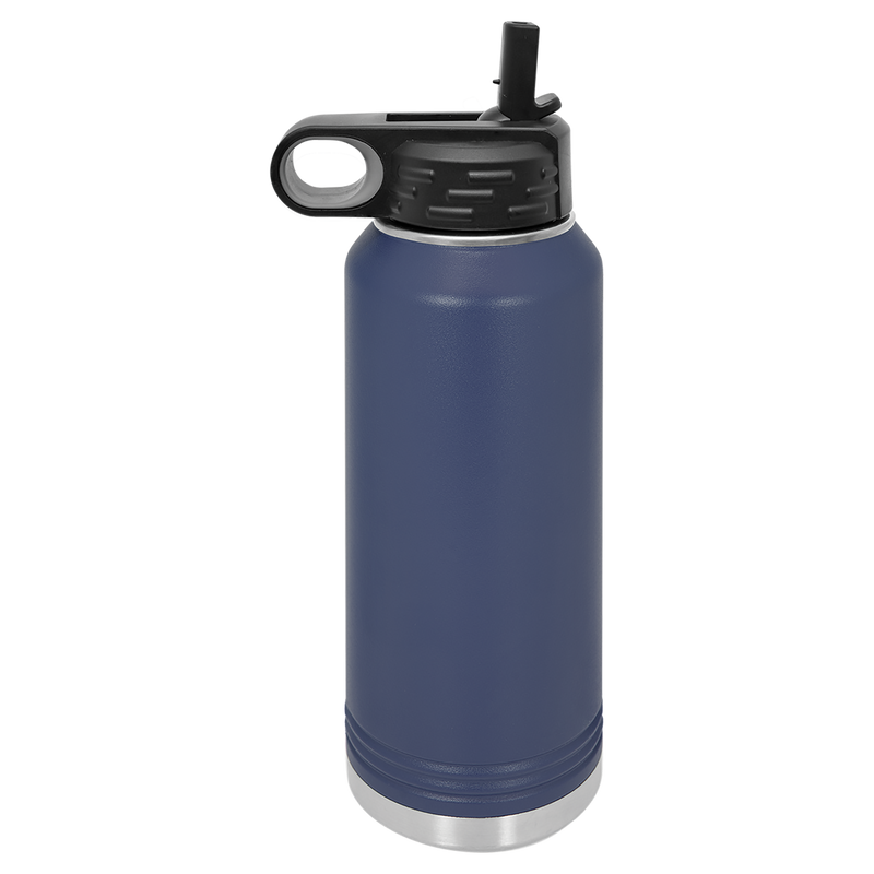32 oz Personalized Firefighter Water Bottle – Custom City Maltese‑Cross Laser‑Engraved Tumbler | KC Cups