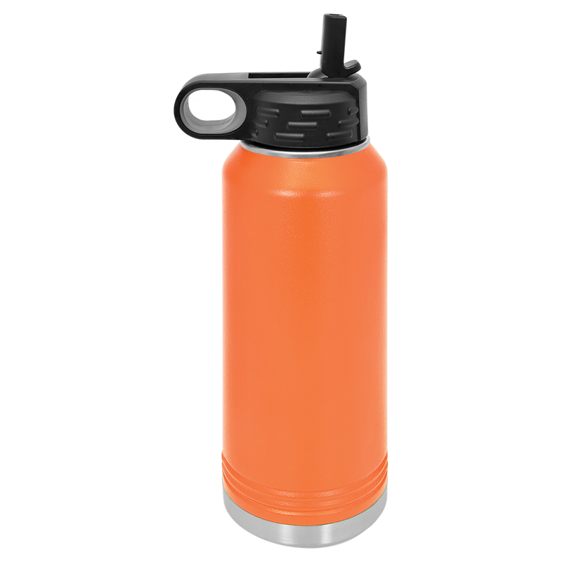 32 oz Personalized Firefighter Water Bottle – Custom City Maltese‑Cross Laser‑Engraved Tumbler | KC Cups