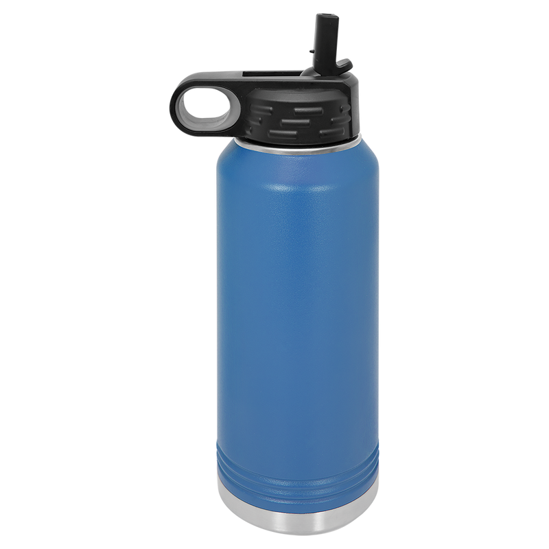 32 oz Personalized Firefighter Water Bottle – Custom City Maltese‑Cross Laser‑Engraved Tumbler | KC Cups