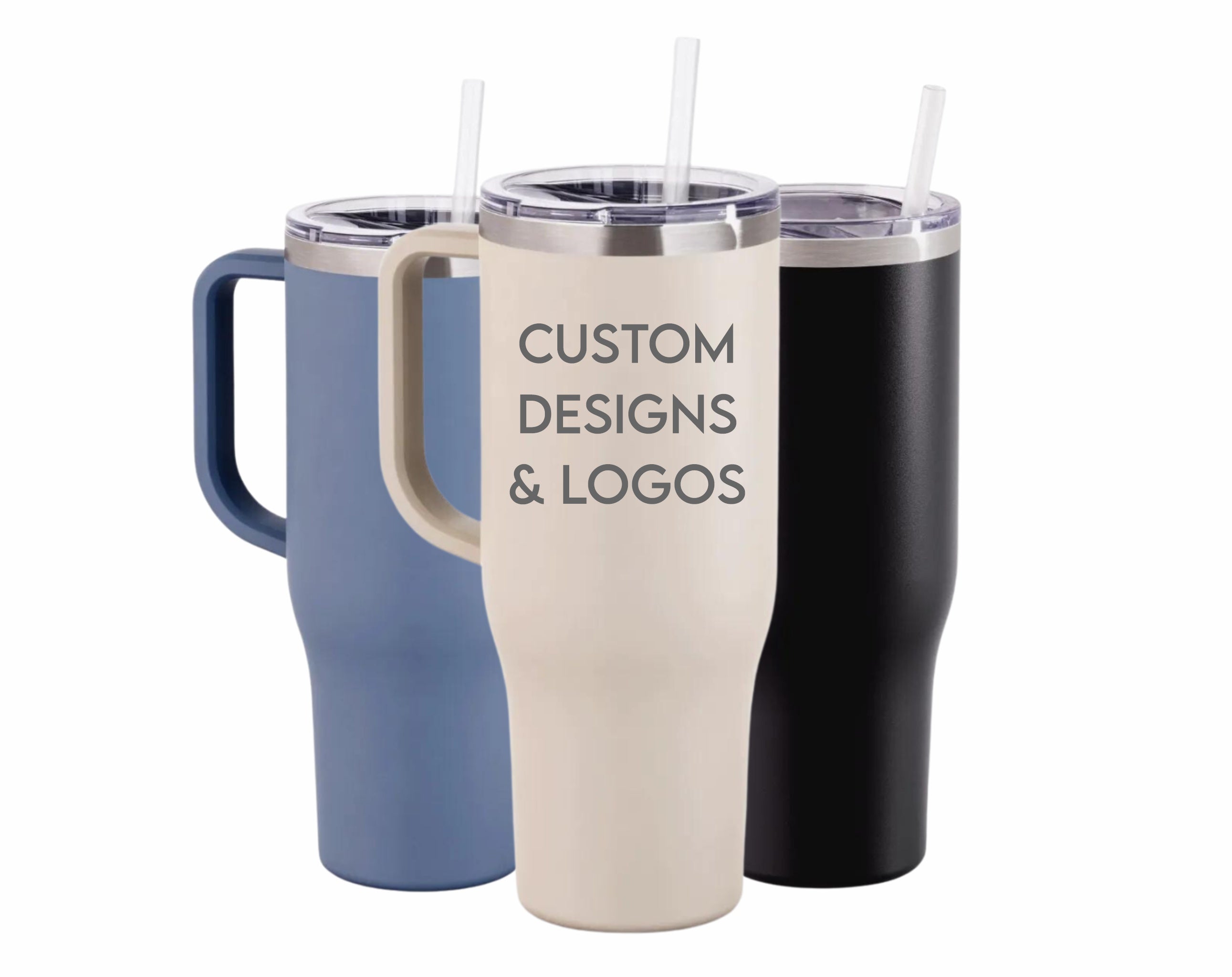 Personalized 40 oz Charger Tumbler with Handle - Kansas City Kreations