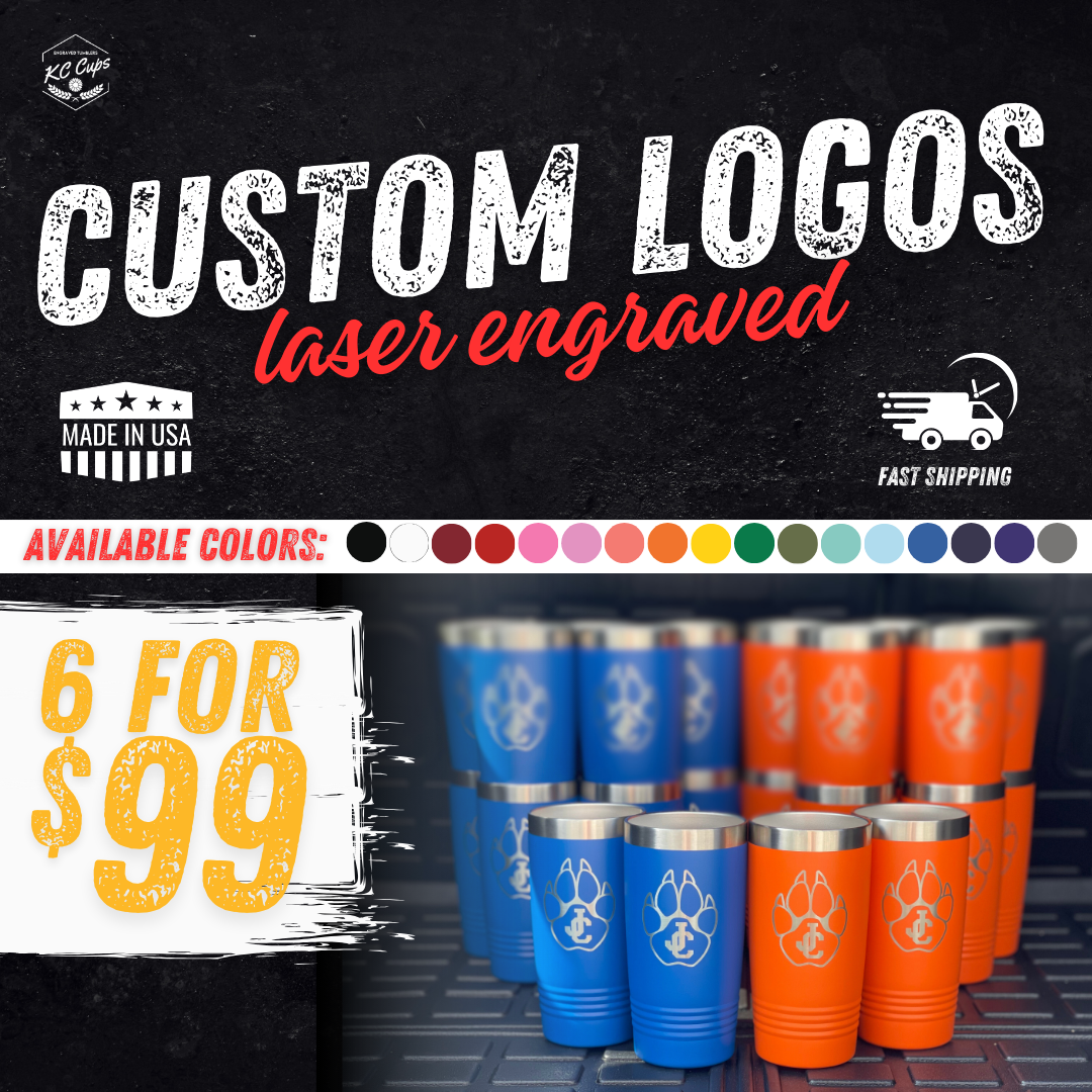 6 Packs of Custom Engraved Tumblers - Buy More Save More
