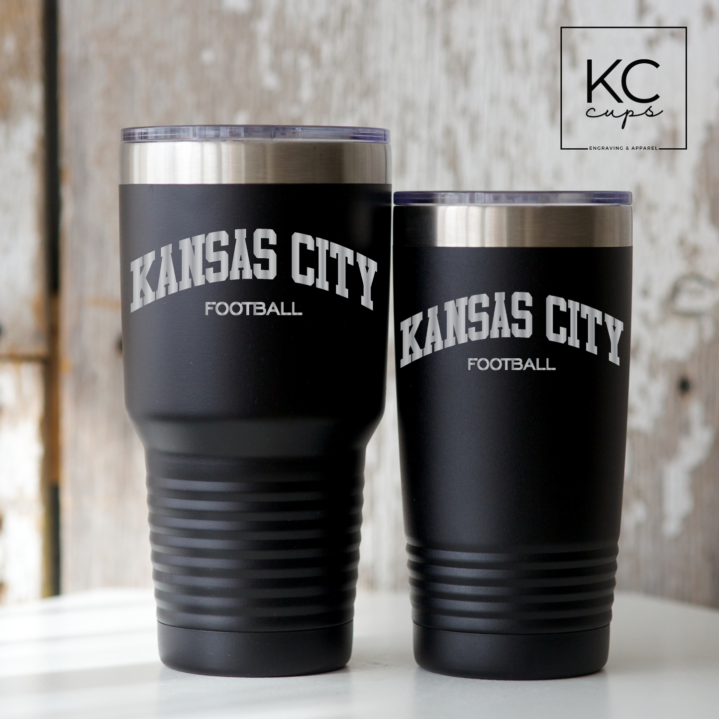 Classic Kansas City Football - 20 or 30 oz Polar Camel Tumbler