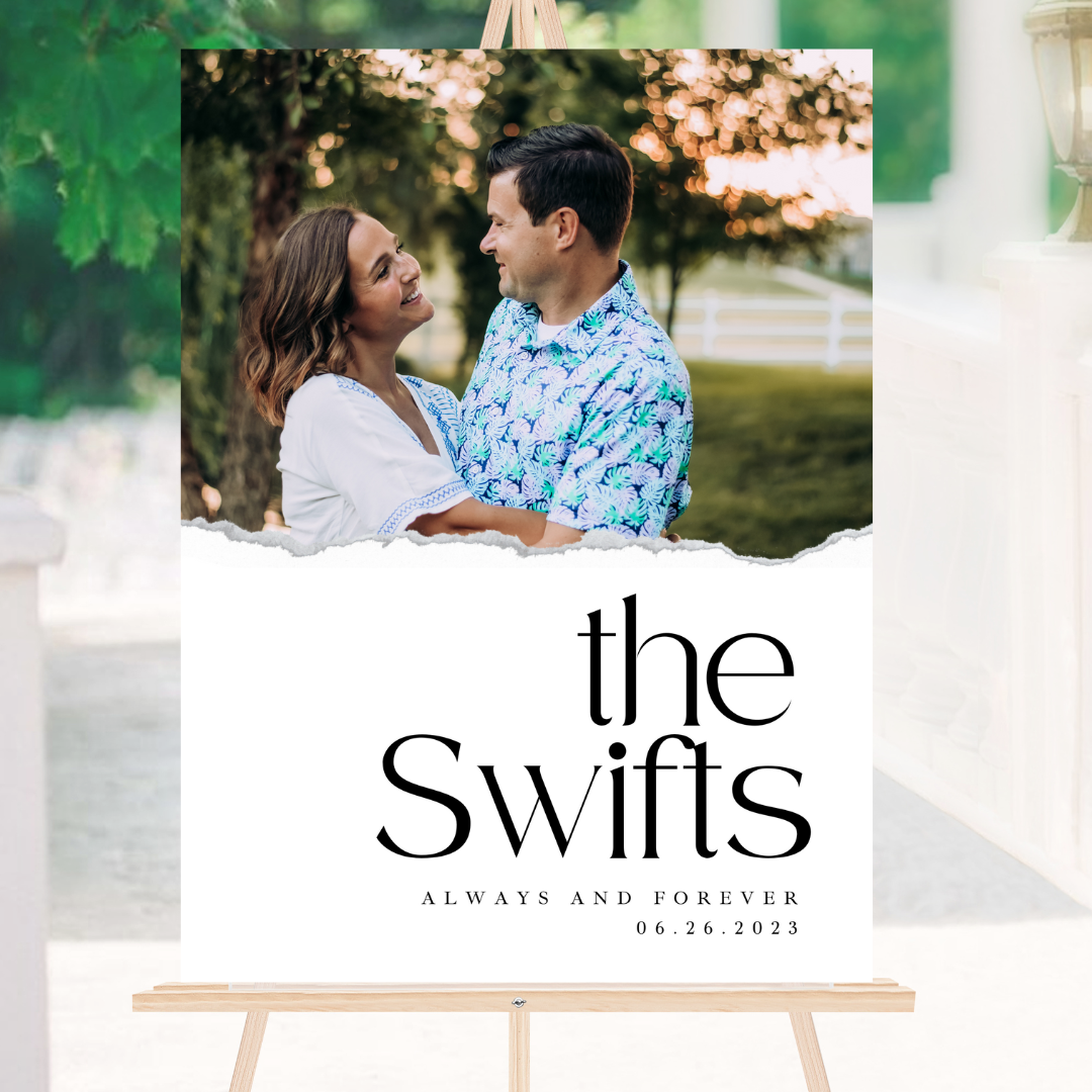 Acrylic Forever Photo Wedding Sign
