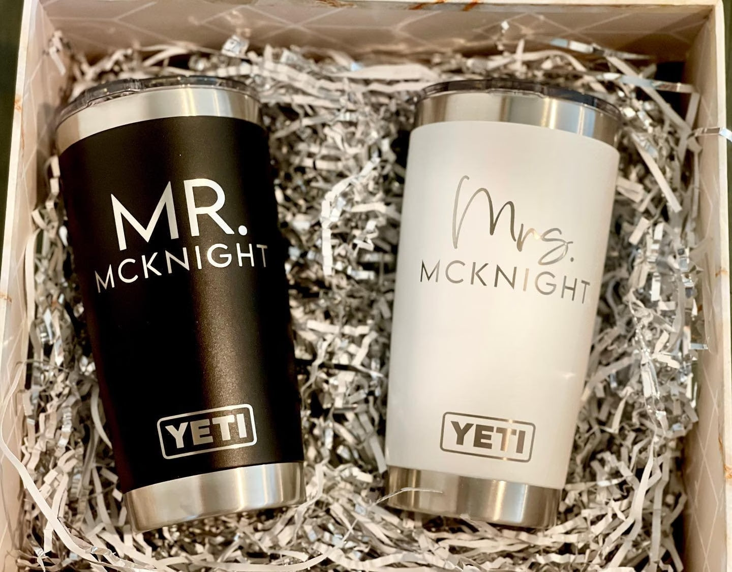Bride and Groom Yeti Set, Bride Tumbler, Wedding Gift Personalized, Bride Gift, Mrs Mug, Mrs Tumbler, Laser Engraved Tumbler, Gift for Couples