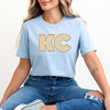 Distressed KC Unisex T-Shirt - Royal, Baby Blue, or Gray