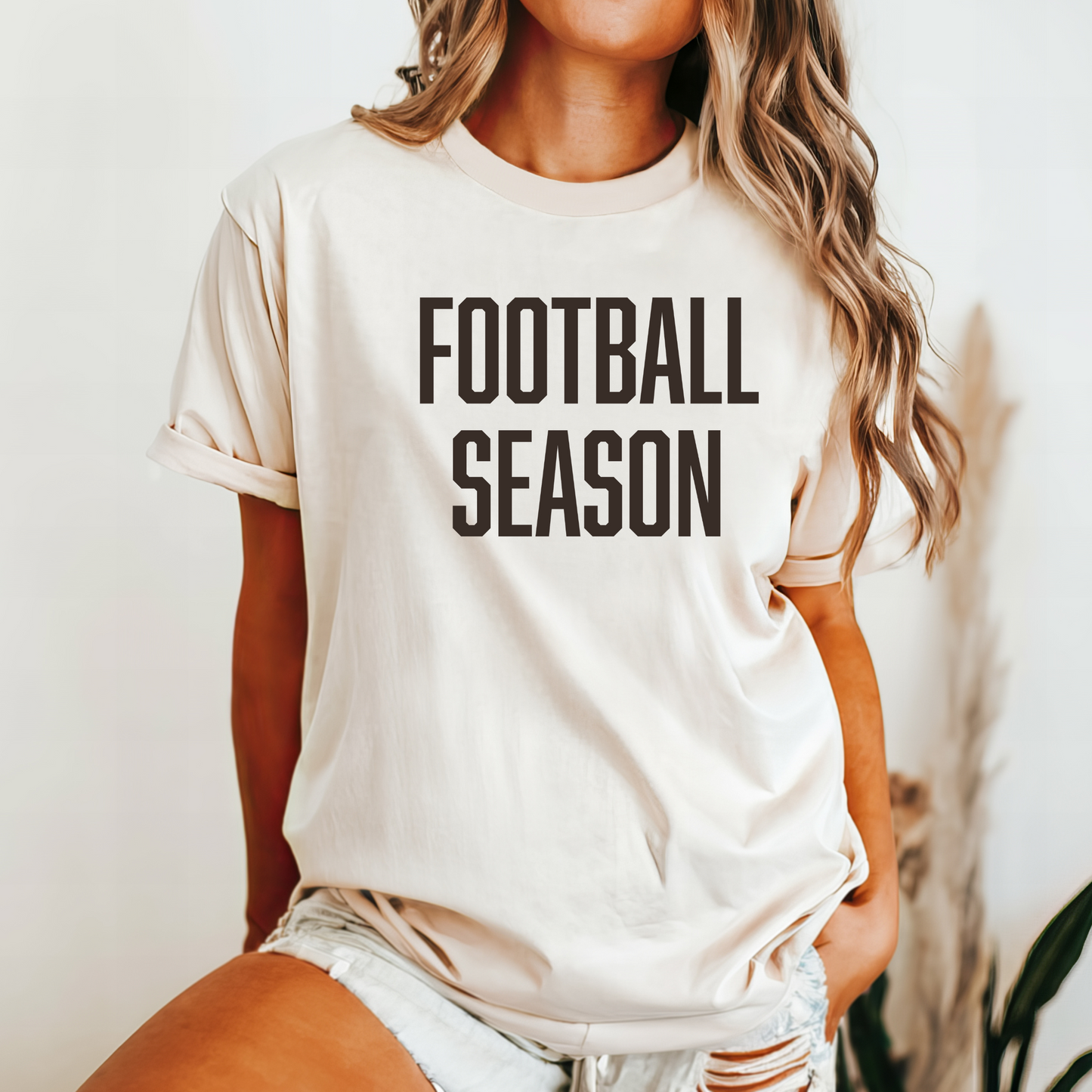 Football Season- Ivory Comfort Colors T-Shirt