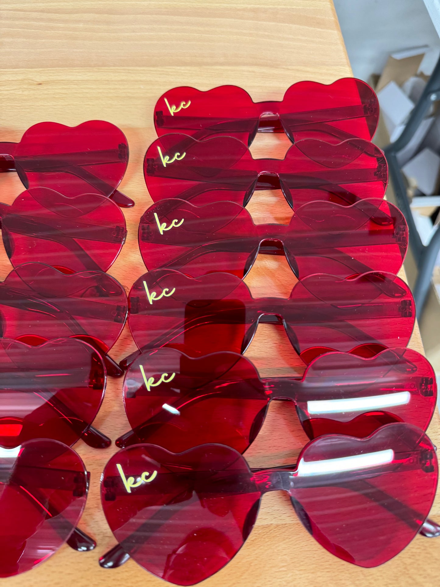 KC Red Heart Shaped Glasses