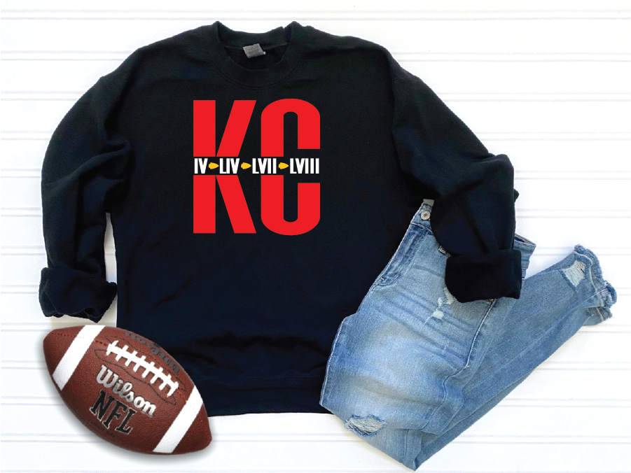 Split KC Champions Sweatshirt - Black or Gray