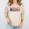 KC Football Best in the West- Gildan Sand or Grey Sweatshirt
