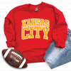 Kansas City Distressed Red Gildan Sweatshirt