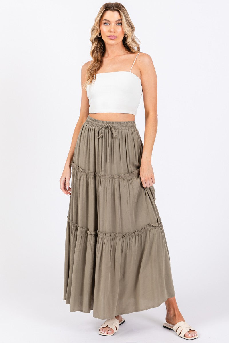 Madison Tiered Maxi Skirt – KC Cups