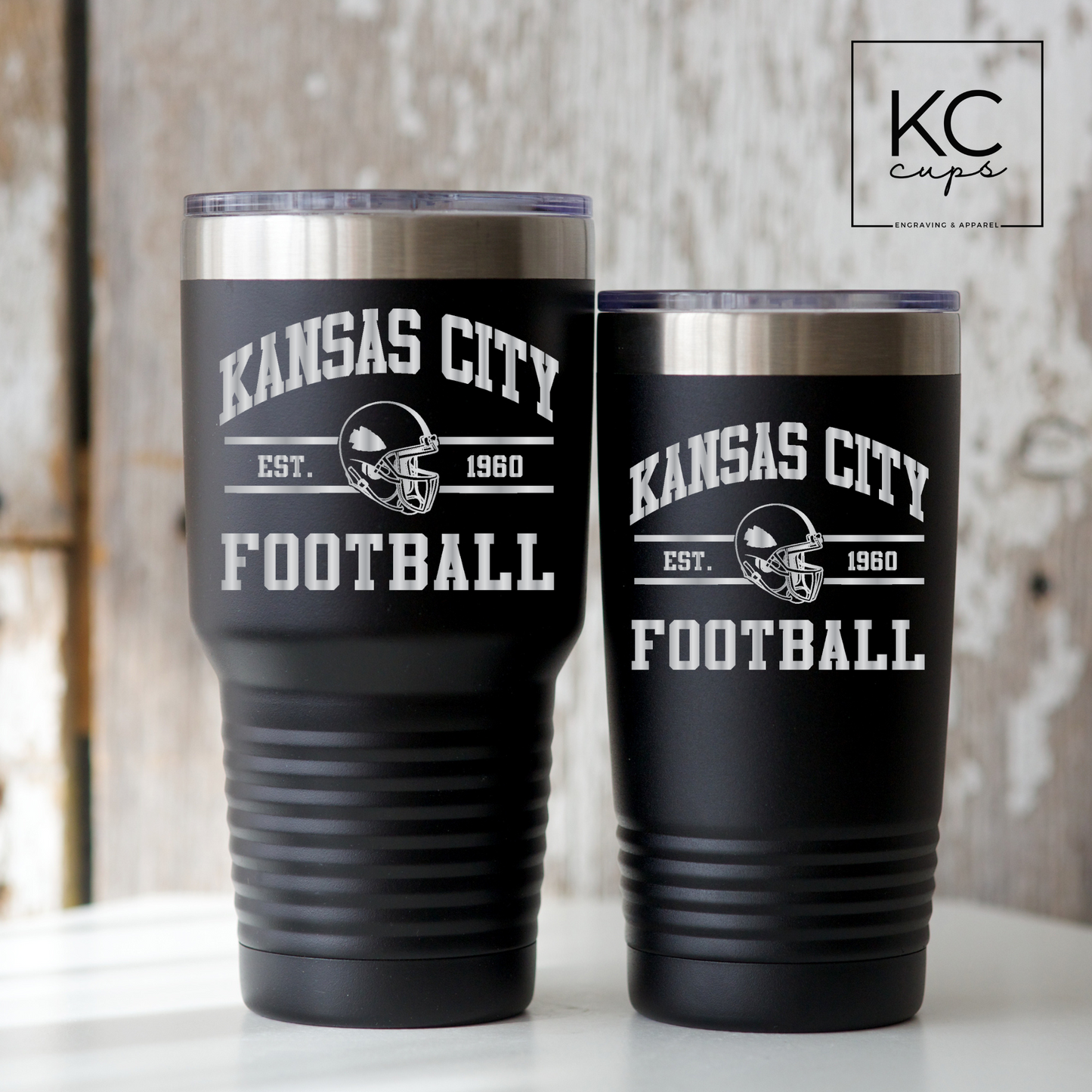 Vintage 1960 Kansas City Football - 20 or 30 oz Polar Camel Tumbler
