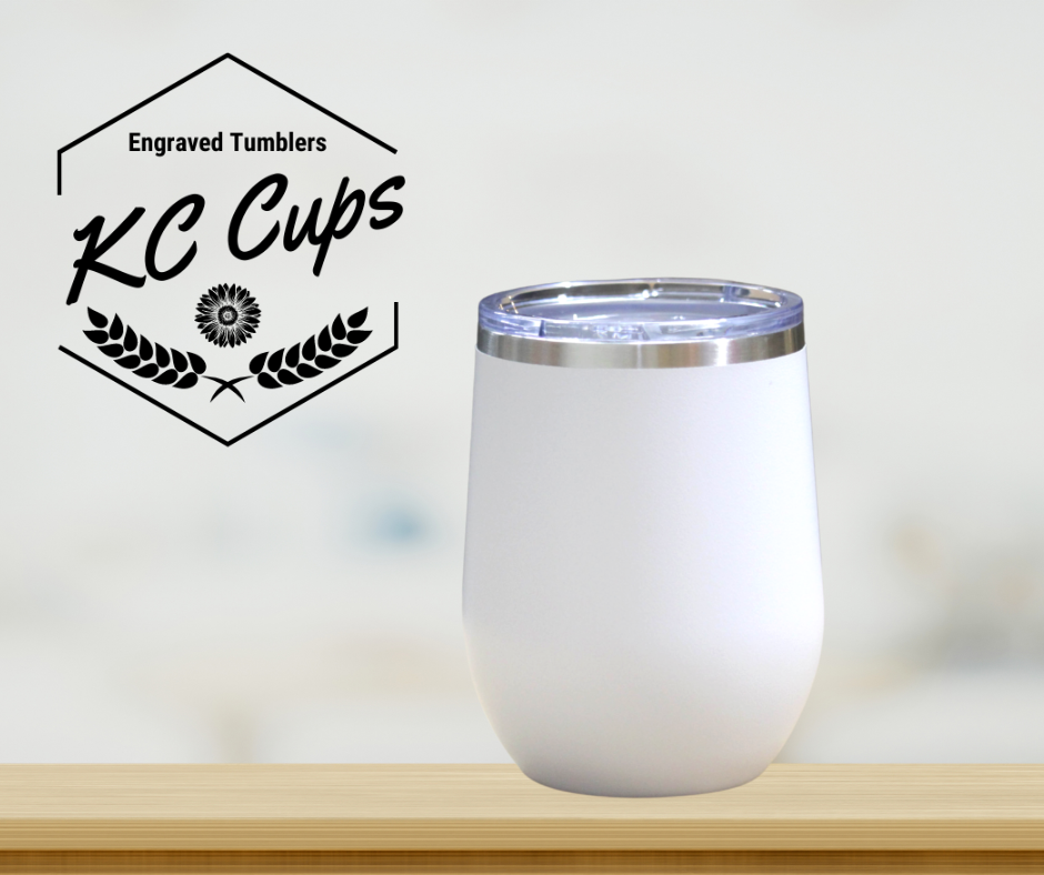 Kansas City Football Wine Tumbler, Laser Engraved 12 oz Wine Tumbler, Kansas City Football Champions, KC Champs, KC Wine Tumbler