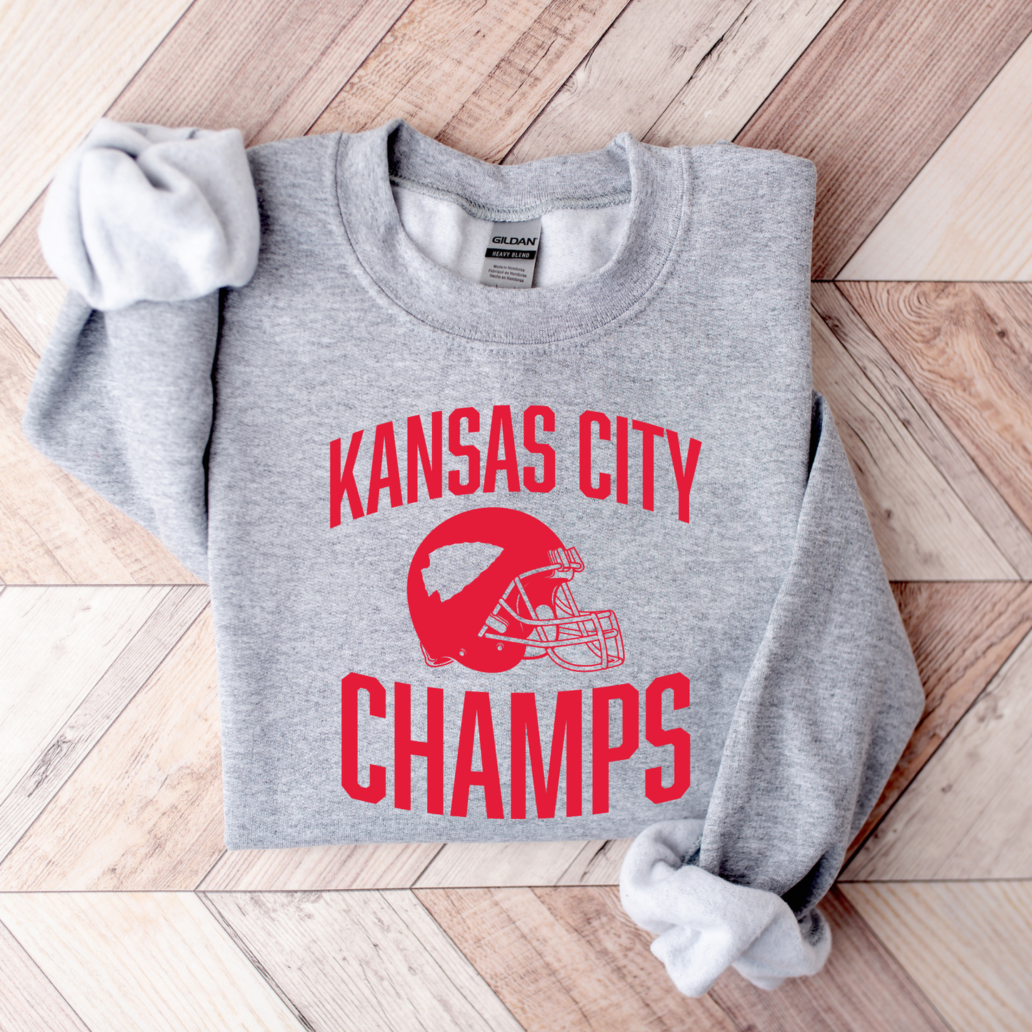 Kansas City Champs Football Sweatshirt- Black, Grey and Sand Options