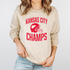 Kansas City Champs Football Sweatshirt- Black, Grey and Sand Options