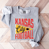 Kansas City Football Vintage Pennant Sweatshirt- Black, Grey and Sand Options