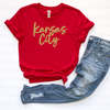 Kansas City Script Unisex T-Shirt - Black or Red