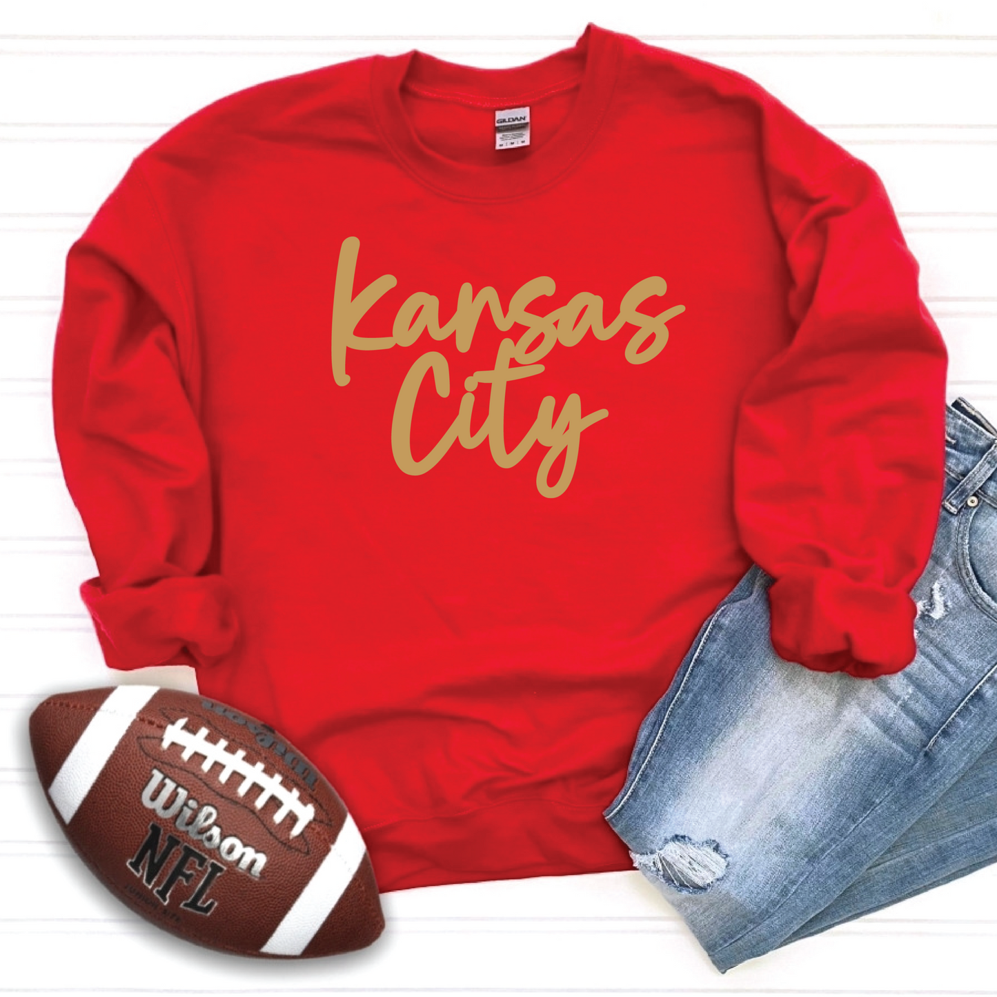 Kansas City Script Unisex Sweatshirt - Black, Red or Grey Options