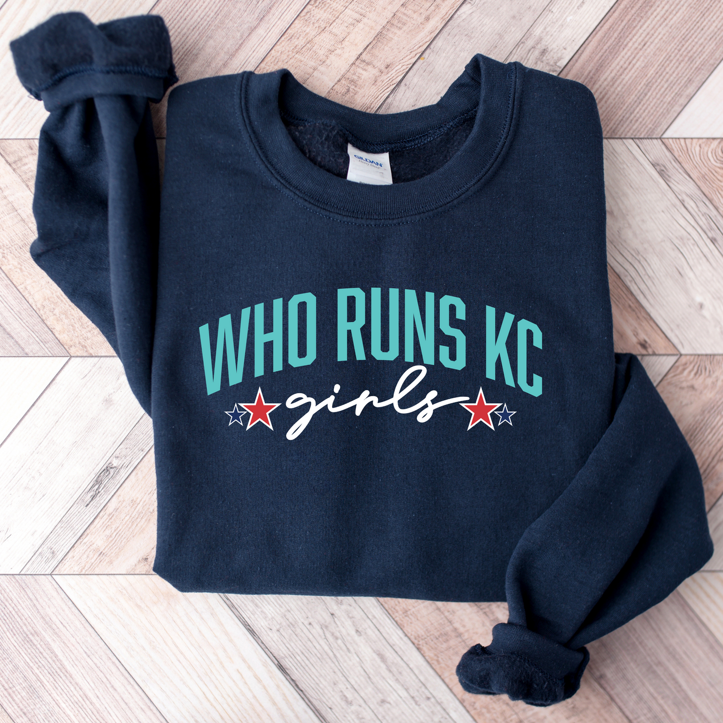 Who Runs Kansas City Women's Soccer Unisex Sweatshirt - Teal or Navy Options