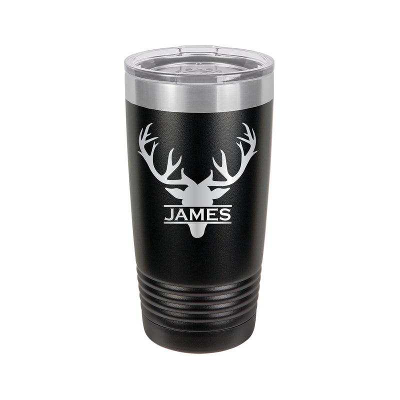 Deer Monogram Personalized Tumbler