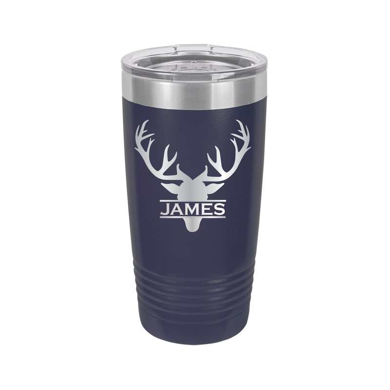 Deer Monogram Personalized Tumbler