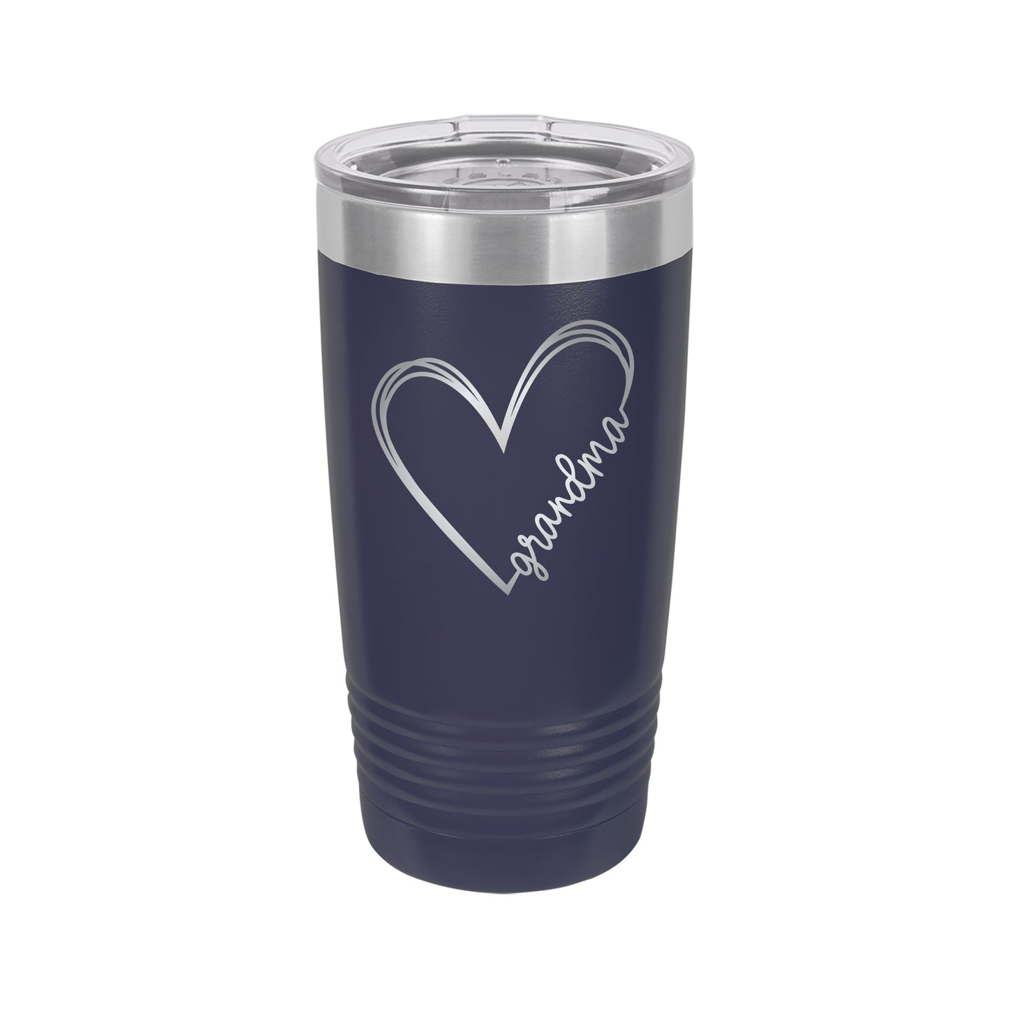 Cursive Grandma Heart Tumbler