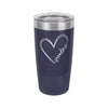 Cursive Grandma Heart Tumbler
