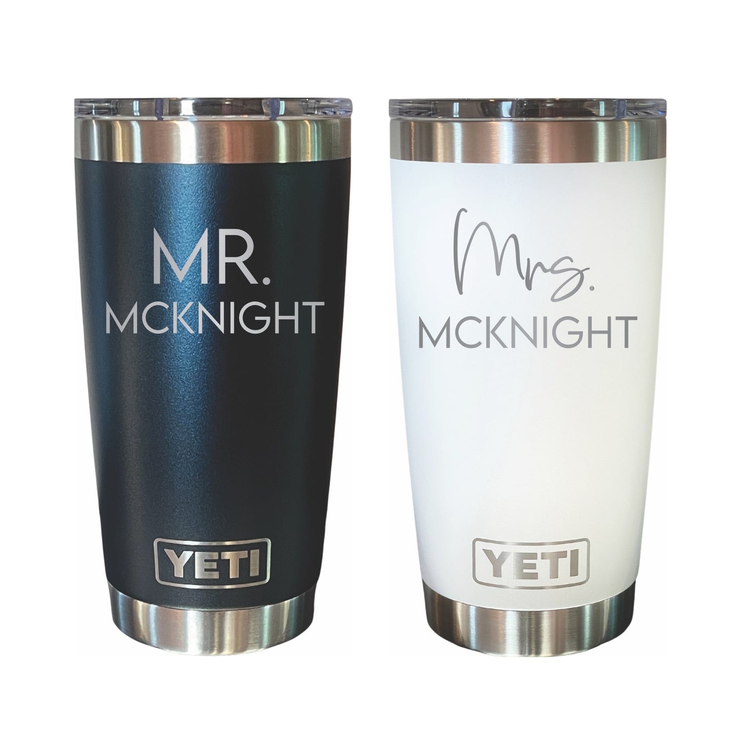 Bride and Groom Yeti Set, Bride Tumbler, Wedding Gift Personalized, Bride Gift, Mrs Mug, Mrs Tumbler, Laser Engraved Tumbler, Gift for Couples