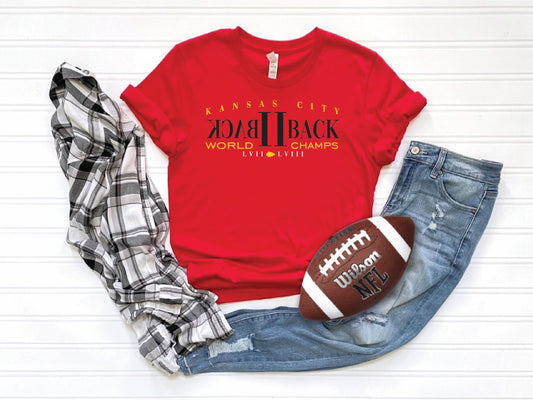 Kansas City Back 2 Back T-Shirt - Black or Red Options