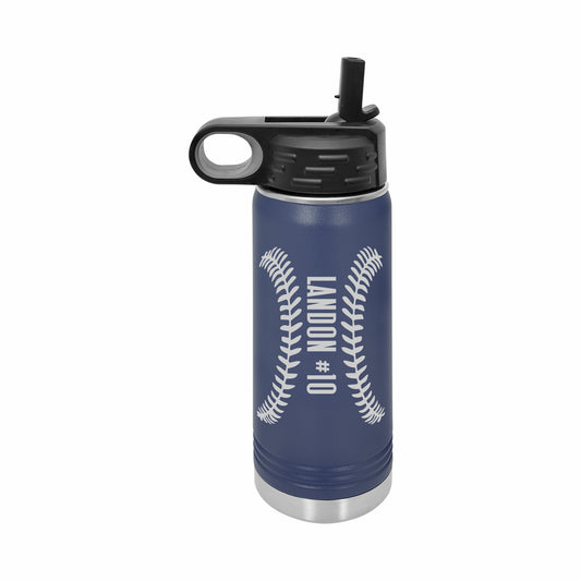 Baseball Stitches Water Bottle