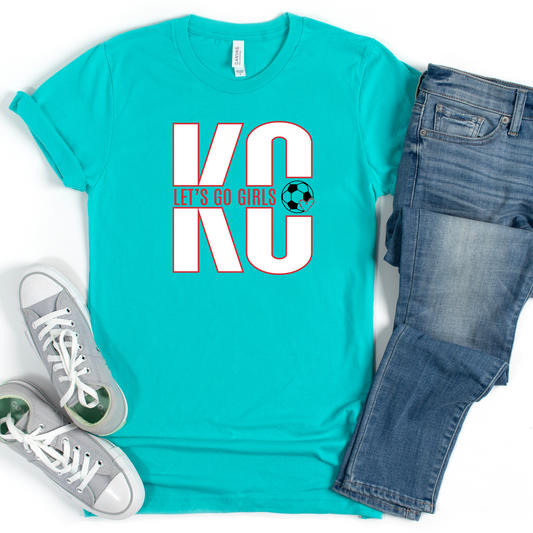 Let's Go Girls KC Soccer Unisex T-Shirt - Teal or Navy