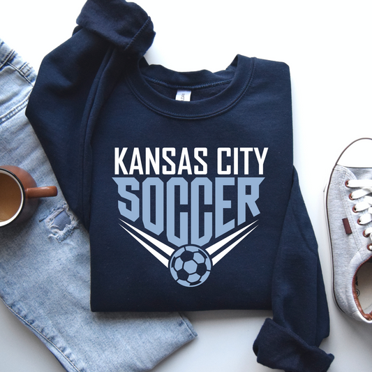 Kansas City Soccer Sweatshirt - Navy or Gray
