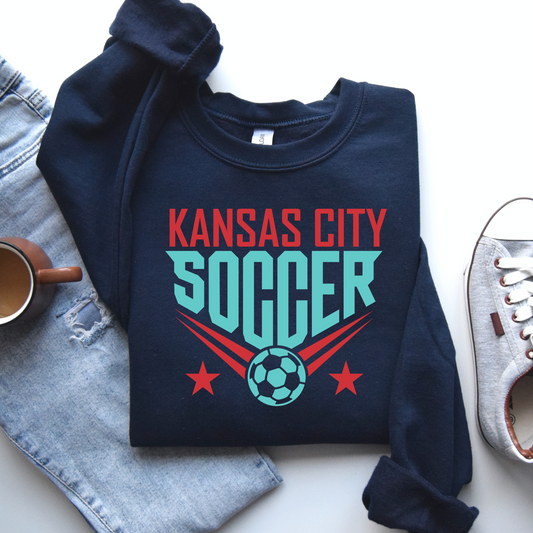 Kansas City Women's Soccer Star Unisex Sweatshirt - Navy