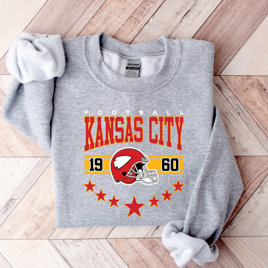 Kansas City Football Stars Sweatshirt - Black, Red and Grey Options