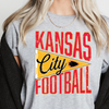 Kansas City Football Vintage Pennant Unisex T-Shirt - Black or Grey Options