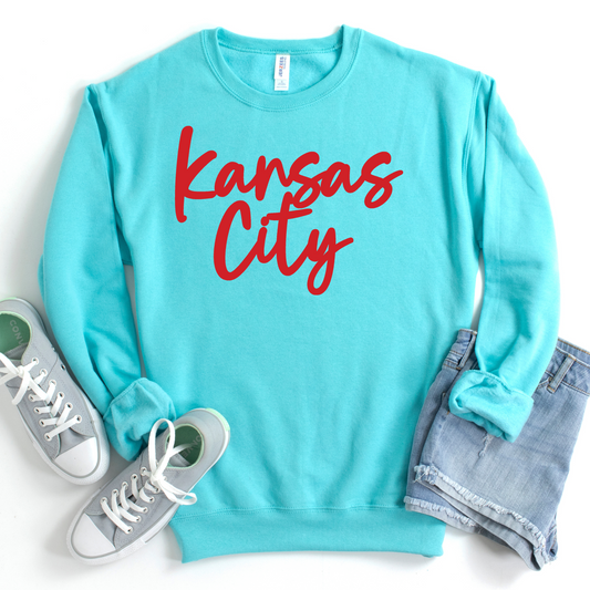 Kansas City Script Women's Soccer Unisex Sweatshirt - Teal