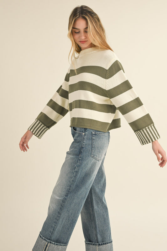 Olivia Striped Knit Sweater