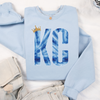 Tie Dye Kansas City Baseball Unisex Sweatshirt - Light Blue