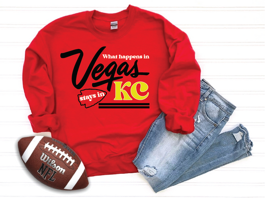 What Happens In Vegas Stays In KC Sweatshirt - Red