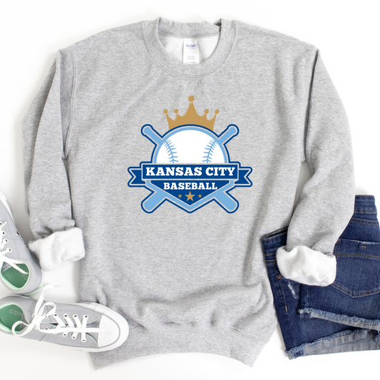 Kansas City Baseball Unisex Sweatshirt - Gray