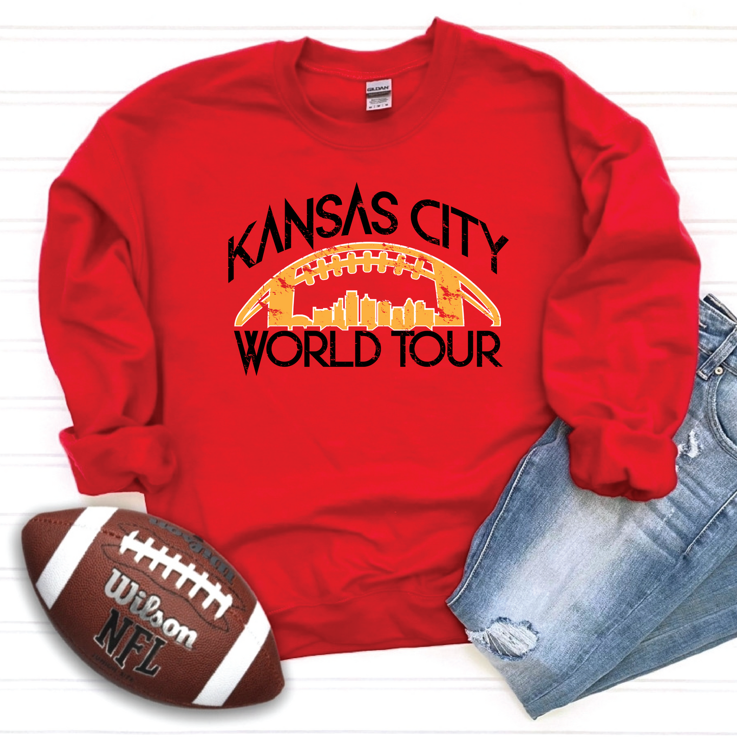 Kansas City World Tour Unisex Sweatshirt- Red, Black or Grey Options